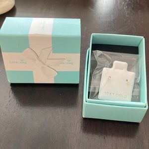 10kt yellow gold 2mm baby earrings